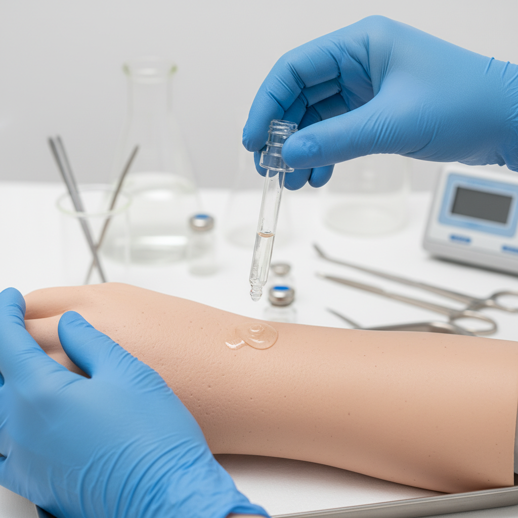 Cuidados de la piel en invierno 7 tips esencial 1 Especialista explica los cuidados de la piel en invierno utilizando un modelo de piel en un entorno clínico