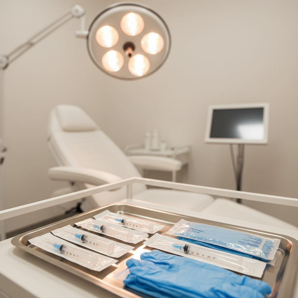 Box m&eacute;dico que refleja Cl&iacute;nica EM y su liderazgo en medicina est&eacute;tica chilena con instrumental est&eacute;ril y ambiente cl&iacute;nico profesional.